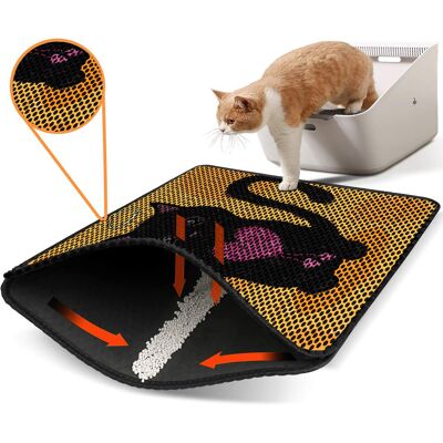 Covoras litiera pentru colectarea granulelor de nisip, Paws & Whiskers, Nrszn0253, 50% PVC/50% poliester, Multicolor Covoras litiera pentru colectarea granulelor de nisip, Paws & Whiskers, Nrszn0253, 50% PVC/50% poliester, Multicolor