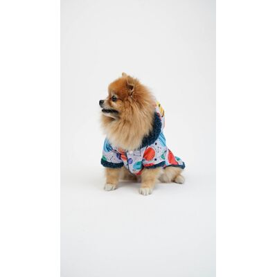 Hanorac pentru câini, Paws & Whiskers, Galaxy Raincoat, Multicolor Hanorac pentru câini, Paws & Whiskers, Galaxy Raincoat, Multicolor