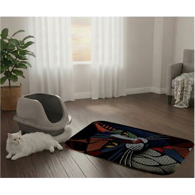 Covoras litiera pentru colectarea granulelor de nisip, Paws & Whiskers, Cat Lıtter Mat 2, Multicolor Covoras litiera pentru colectarea granulelor de nisip, Paws & Whiskers, Cat Lıtter Mat 2, Multicolor