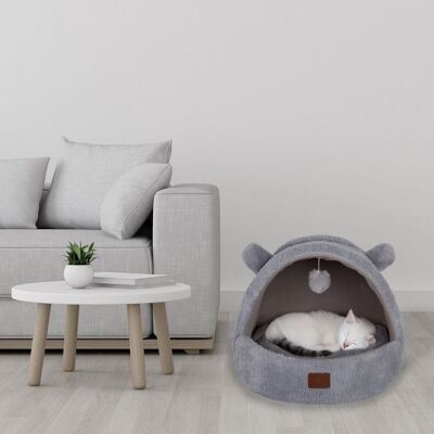 Pat pentru animale de companie, Paws & Whiskers, Tom Cat, Material exterior: 100% poliester, Gri Pat pentru animale de companie, Paws & Whiskers, Tom Cat, Material exterior: 100% poliester, Gri