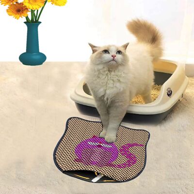 Covoras litiera pentru colectarea granulelor de nisip, Paws & Whiskers, Kdkafa0249, 50% PVC/50% poliester, Multicolor Covoras litiera pentru colectarea granulelor de nisip, Paws & Whiskers, Kdkafa0249, 50% PVC/50% poliester, Multicolor