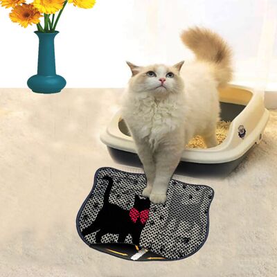 Covoras litiera pentru colectarea granulelor de nisip, Paws & Whiskers, Kdkafa0111, 50% PVC/50% poliester, Multicolor Covoras litiera pentru colectarea granulelor de nisip, Paws & Whiskers, Kdkafa0111, 50% PVC/50% poliester, Multicolor