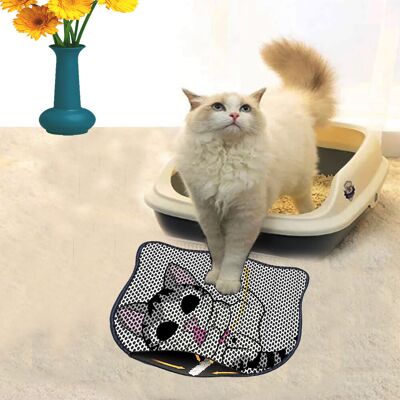 Covoras litiera pentru colectarea granulelor de nisip, Paws & Whiskers, Kdkafa0138, 50% PVC/50% poliester, Multicolor Covoras litiera pentru colectarea granulelor de nisip, Paws & Whiskers, Kdkafa0138, 50% PVC/50% poliester, Multicolor