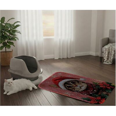 Covoras litiera pentru colectarea granulelor de nisip, Paws & Whiskers, Cat Lıtter Mat 43, Multicolor Covoras litiera pentru colectarea granulelor de nisip, Paws & Whiskers, Cat Lıtter Mat 43, Multicolor