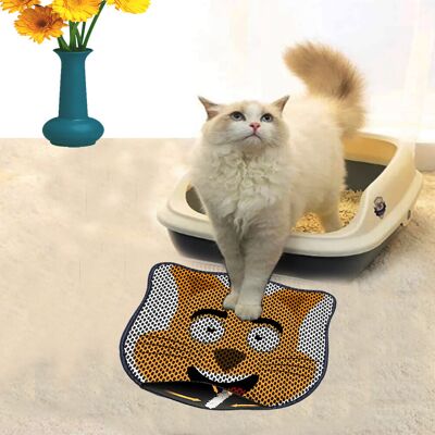 Covoras litiera pentru colectarea granulelor de nisip, Paws & Whiskers, Kdkafa0196, 50% PVC/50% poliester, Multicolor Covoras litiera pentru colectarea granulelor de nisip, Paws & Whiskers, Kdkafa0196, 50% PVC/50% poliester, Multicolor