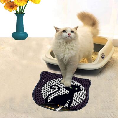 Covoras litiera pentru colectarea granulelor de nisip, Paws & Whiskers, Kdkafa0242, 50% PVC/50% poliester, Multicolor Covoras litiera pentru colectarea granulelor de nisip, Paws & Whiskers, Kdkafa0242, 50% PVC/50% poliester, Multicolor