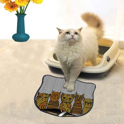 Covoras litiera pentru colectarea granulelor de nisip, Paws & Whiskers, Kdkafa0229, 50% PVC/50% poliester, Multicolor Covoras litiera pentru colectarea granulelor de nisip, Paws & Whiskers, Kdkafa0229, 50% PVC/50% poliester, Multicolor