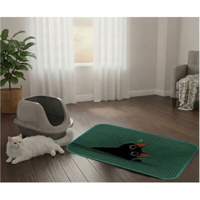 Covoras litiera pentru colectarea granulelor de nisip, Paws & Whiskers, Cat Lıtter Mat 8, Multicolor Covoras litiera pentru colectarea granulelor de nisip, Paws & Whiskers, Cat Lıtter Mat 8, Multicolor