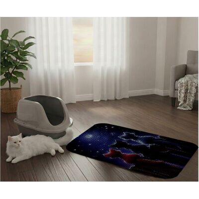 Covoras litiera pentru colectarea granulelor de nisip, Paws & Whiskers, Cat Lıtter Mat 50, Multicolor Covoras litiera pentru colectarea granulelor de nisip, Paws & Whiskers, Cat Lıtter Mat 50, Multicolor