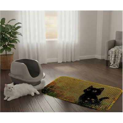 Covoras litiera pentru colectarea granulelor de nisip, Paws & Whiskers, Cat Lıtter Mat 31, Multicolor Covoras litiera pentru colectarea granulelor de nisip, Paws & Whiskers, Cat Lıtter Mat 31, Multicolor