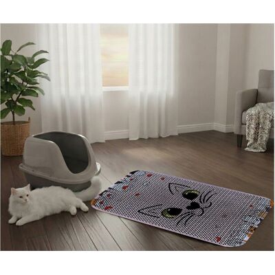 Covoras litiera pentru colectarea granulelor de nisip, Paws & Whiskers, Cat Lıtter Mat 60, Multicolor Covoras litiera pentru colectarea granulelor de nisip, Paws & Whiskers, Cat Lıtter Mat 60, Multicolor