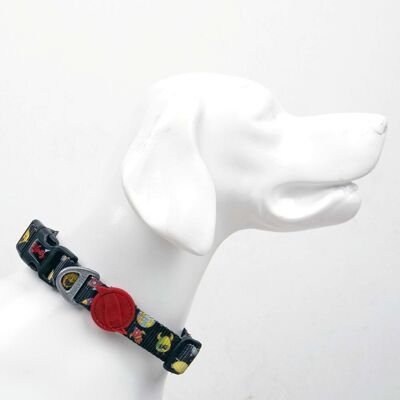 Zgarda pentru câini, Paws & Whiskers, Space, Poliester, Multicolor Zgarda pentru câini, Paws & Whiskers, Space, Poliester, Multicolor