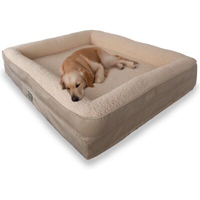 Pat pentru animale de companie, Paws & Whiskers, Felix Dog L, Material exterior: 100% poliester, Crem / Bej Pat pentru animale de companie, Paws & Whiskers, Felix Dog L, Material exterior: 100% poliester, Crem / Bej