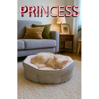 Pat pentru animale de companie, Paws & Whiskers, Princess L, Material exterior: 100% poliester, Roz Pat pentru animale de companie, Paws & Whiskers, Princess L, Material exterior: 100% poliester, Roz