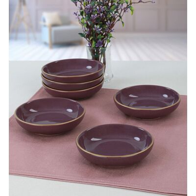 Keramika Set boluri ceramice pentru sos, Hermia, 275KRM1459, Antibacterian, Mov Keramika Set boluri ceramice pentru sos, Hermia, 275KRM1459, Antibacterian, Mov