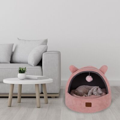 Pat pentru animale de companie, Paws & Whiskers, Tom Cat, Material exterior: 100% poliester, Roz Pat pentru animale de companie, Paws & Whiskers, Tom Cat, Material exterior: 100% poliester, Roz