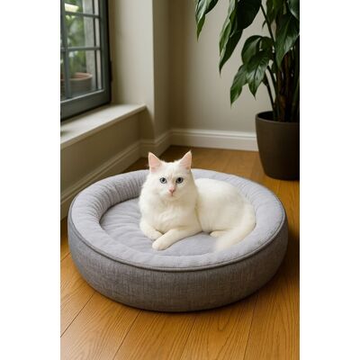 Pat pentru animale de companie, Paws & Whiskers, Bunny 85 x 65, Material exterior: 100% poliester, Gri Pat pentru animale de companie, Paws & Whiskers, Bunny 85 x 65, Material exterior: 100% poliester, Gri