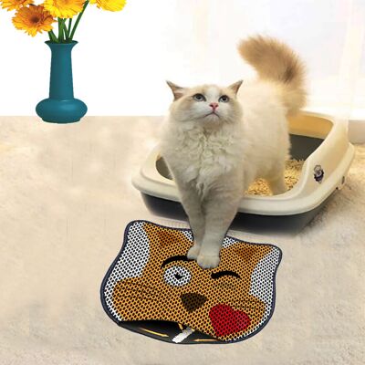 Covoras litiera pentru colectarea granulelor de nisip, Paws & Whiskers, Kdkafa0226, 50% PVC/50% poliester, Multicolor Covoras litiera pentru colectarea granulelor de nisip, Paws & Whiskers, Kdkafa0226, 50% PVC/50% poliester, Multicolor