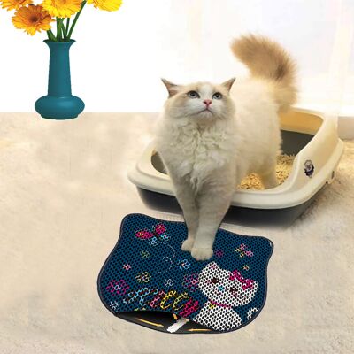 Covoras litiera pentru colectarea granulelor de nisip, Paws & Whiskers, Kdkafa0085, 50% PVC/50% poliester, Multicolor Covoras litiera pentru colectarea granulelor de nisip, Paws & Whiskers, Kdkafa0085, 50% PVC/50% poliester, Multicolor