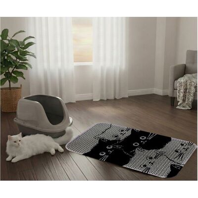 Covoras litiera pentru colectarea granulelor de nisip, Paws & Whiskers, Cat Lıtter Mat 74, Multicolor Covoras litiera pentru colectarea granulelor de nisip, Paws & Whiskers, Cat Lıtter Mat 74, Multicolor