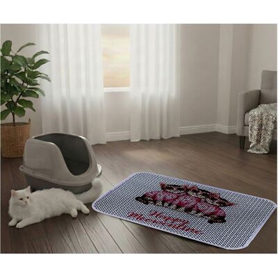 Covoras litiera pentru colectarea granulelor de nisip, Paws & Whiskers, Cat Lıtter Mat 1, Multicolor Covoras litiera pentru colectarea granulelor de nisip, Paws & Whiskers, Cat Lıtter Mat 1, Multicolor