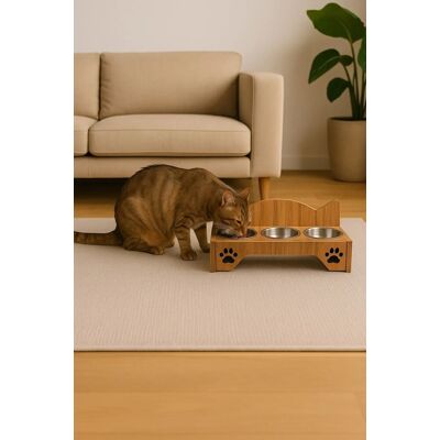 Bol pentru hrana animale de companie, Paws & Whiskers, Apvm16, MDF , Multicolor Bol pentru hrana animale de companie, Paws & Whiskers, Apvm16, MDF , Multicolor