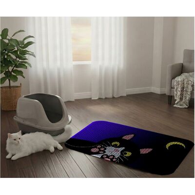 Covoras litiera pentru colectarea granulelor de nisip, Paws & Whiskers, Cat Lıtter Mat 65, Multicolor Covoras litiera pentru colectarea granulelor de nisip, Paws & Whiskers, Cat Lıtter Mat 65, Multicolor