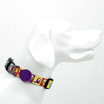 Zgarda pentru câini, Paws & Whiskers, Alliens, Poliester, Multicolor Zgarda pentru câini, Paws & Whiskers, Alliens, Poliester, Multicolor