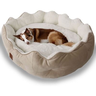 Pat pentru animale de companie, Paws & Whiskers, Elsa Dog S, Material exterior: 100% poliester, Crem Pat pentru animale de companie, Paws & Whiskers, Elsa Dog S, Material exterior: 100% poliester, Crem