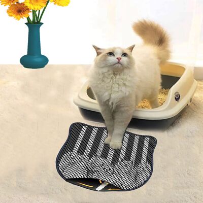 Covoras litiera pentru colectarea granulelor de nisip, Paws & Whiskers, Kdkafa0042, 50% PVC/50% poliester, Multicolor Covoras litiera pentru colectarea granulelor de nisip, Paws & Whiskers, Kdkafa0042, 50% PVC/50% poliester, Multicolor
