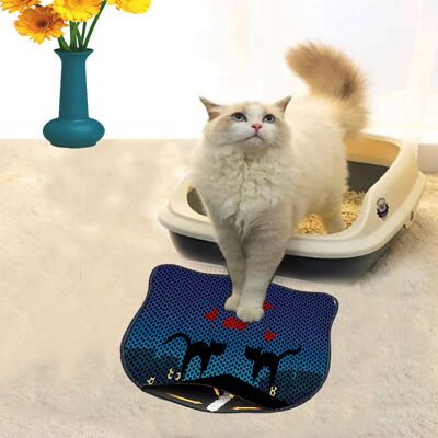 Covoras litiera pentru colectarea granulelor de nisip, Paws & Whiskers, Kdkafa0246, 50% PVC/50% poliester, Multicolor Covoras litiera pentru colectarea granulelor de nisip, Paws & Whiskers, Kdkafa0246, 50% PVC/50% poliester, Multicolor