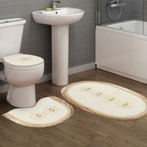Alanur Home Set covorase de baie, L'essentiel Maison, Klozet Tkm.000187, Crem Alanur Home Set covorase de baie, L'essentiel Maison, Klozet Tkm.000187, Crem