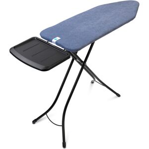 Masa de calcat, Brabantia C, Denim Blue, 124x45 cm, 7 pozitii de reglare, cu suport statie de calcat, otel/bumbac, albastru denim Masa de calcat, Brabantia C, Denim Blue, 124x45 cm, 7 pozitii de reglare, cu suport statie de calcat, otel/bumbac, albastru denim
