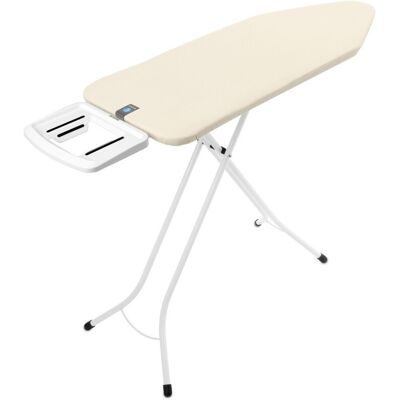 Masa de calcat, Brabantia C, Ecru, 124x45 cm, 7 pozitii de reglare, otel/bumbac Masa de calcat, Brabantia C, Ecru, 124x45 cm, 7 pozitii de reglare, otel/bumbac