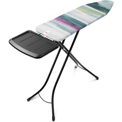 Masa de calcat, Brabantia B, Morning Breeze, 124x38 cm, 7 pozitii de reglare, cu suport statie de calcat, otel/bumbac Masa de calcat, Brabantia B, Morning Breeze, 124x38 cm, 7 pozitii de reglare, cu suport statie de calcat, otel/bumbac