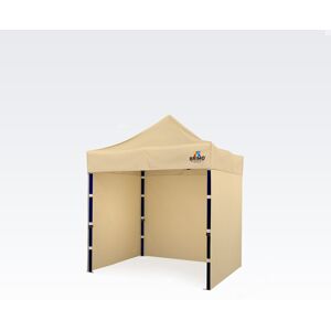 BRIMO Cort de petrecere 2x2 m cu 3 pereți: pliabil tip foarfecă, adăpost din oțel pentru grădină - cu 3 pereți - Bej 70% polyester, 30% PVC BRIMO Cort de petrecere 2x2 m cu 3 pereți: pliabil tip foarfecă, adăpost din oțel pentru grădină - cu 3 pereți - Bej 70% polyester, 30% PVC