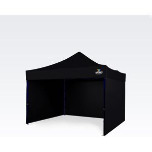 BRIMO Pavilion 3x3 m, cadru din oțel cu 3 pereți: cort de lucru pentru meșteșugari - cu 3 pereți - Negru 70% polyester, 30% PVC BRIMO Pavilion 3x3 m, cadru din oțel cu 3 pereți: cort de lucru pentru meșteșugari - cu 3 pereți - Negru 70% polyester, 30% PVC