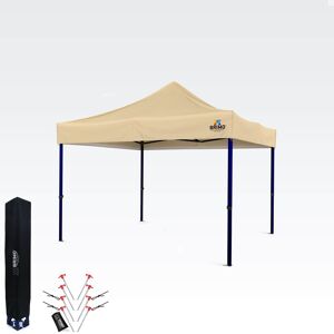 BRIMO Cort tip foarfecă 3x3 m – Montare rapidă și protecție 100% pentru petreceri și evenimente - fara 3 pereti - bej 70% polyester, 30% PVC BRIMO Cort tip foarfecă 3x3 m – Montare rapidă și protecție 100% pentru petreceri și evenimente - fara 3 pereti - bej 70% polyester, 30% PVC