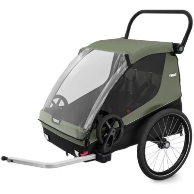 Remorcă Bicicletă, Thule Courier Vintage 2-child, Culoare Verde Remorcă Bicicletă, Thule Courier Vintage 2-child, Culoare Verde