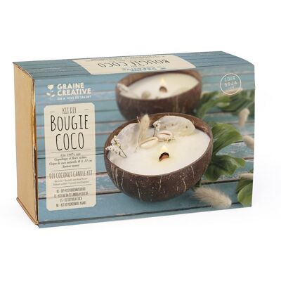 Creative Set creație pentru confecționare lumânări în bol de nucă de cocos - 1 ansamblu Creative Set creație pentru confecționare lumânări în bol de nucă de cocos - 1 ansamblu