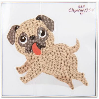 Creative Pictat cu diamante, autocolant mops - 3 bucăți Creative Pictat cu diamante, autocolant mops - 3 bucăți