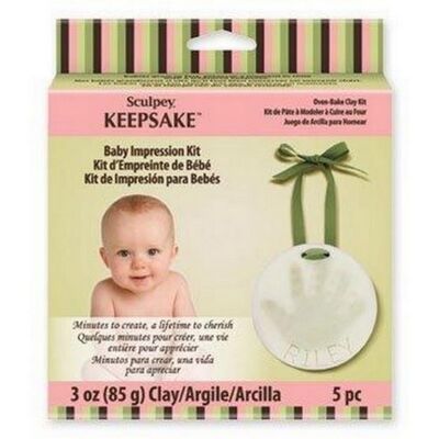 Set Sculpey pentru amprenta mâinii și a piciorului bebelușului - 3 seturi Set Sculpey pentru amprenta mâinii și a piciorului bebelușului - 3 seturi