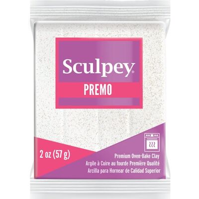 Sculpey PREMO alb ca gheața cu glitter - 5 bucăți - 5 bucăți Sculpey PREMO alb ca gheața cu glitter - 5 bucăți - 5 bucăți
