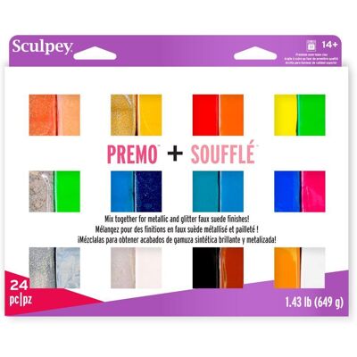 Set Sculpey PREMO & SOUFFLÉ 649g 24 culori - 3 seturi Set Sculpey PREMO & SOUFFLÉ 649g 24 culori - 3 seturi