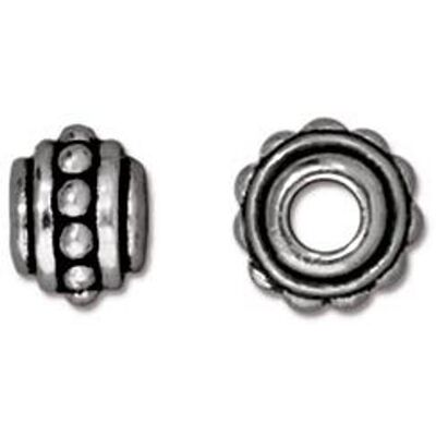 TierraCast parte mediană decorată 7mm culoare argintiu învechit - 10 ks TierraCast parte mediană decorată 7mm culoare argintiu învechit - 10 ks