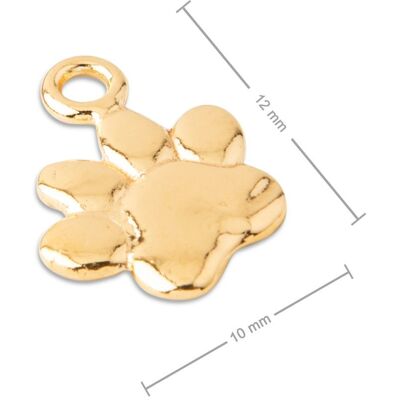 Pandantiv din argint lăbuță placat cu aur de 24K nr.854 - 5 bucăți Pandantiv din argint lăbuță placat cu aur de 24K nr.854 - 5 bucăți