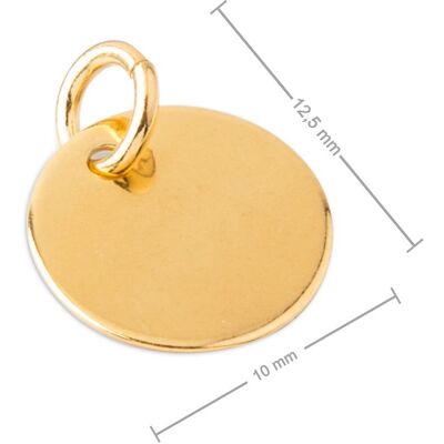 Pandantiv din argint pentru gravare placat cu aur de 24K nr.838 - 5 bucăți Pandantiv din argint pentru gravare placat cu aur de 24K nr.838 - 5 bucăți