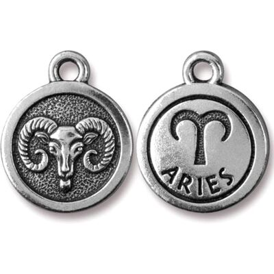 TierraCast pandantiv Aries (Berbec) culoare argintiu învechit - 5 ks TierraCast pandantiv Aries (Berbec) culoare argintiu învechit - 5 ks