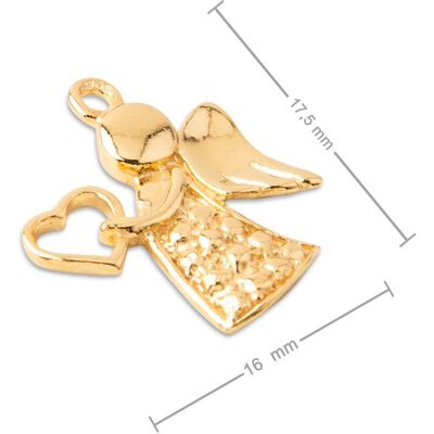 Pandantiv din argint înger placat cu aur de 24K nr.848 - 5 bucăți Pandantiv din argint înger placat cu aur de 24K nr.848 - 5 bucăți