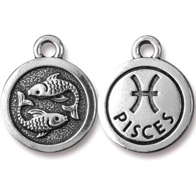 TierraCast pandantiv Pisces (Pești) culoare argintiu învechit - 5 ks TierraCast pandantiv Pisces (Pești) culoare argintiu învechit - 5 ks